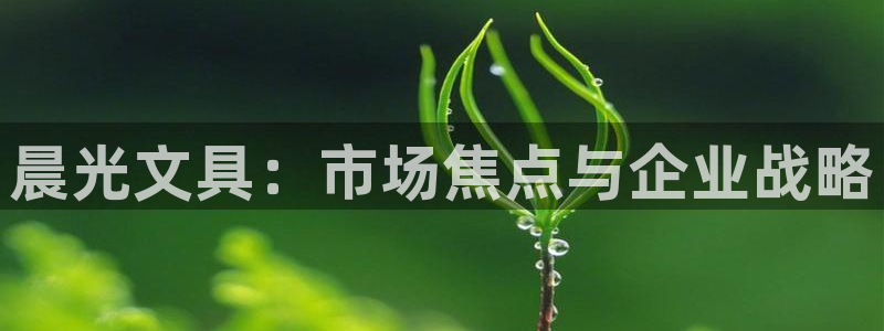 彩名堂免费计划官网50：晨光文具：市场焦