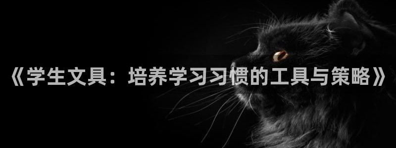 彩名堂预测网站：《学生文具：培养学习习惯